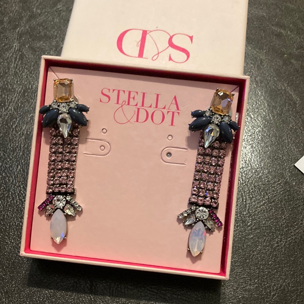 Stella & Dot Magnifique Earrings - New in Box! RV $64 - VERSATILE 2 IN 1